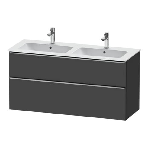 Duravit Meuble sous lavabo D-Neo 128x46,2 cm, 1 porte, 1 tiroir, gris mat
