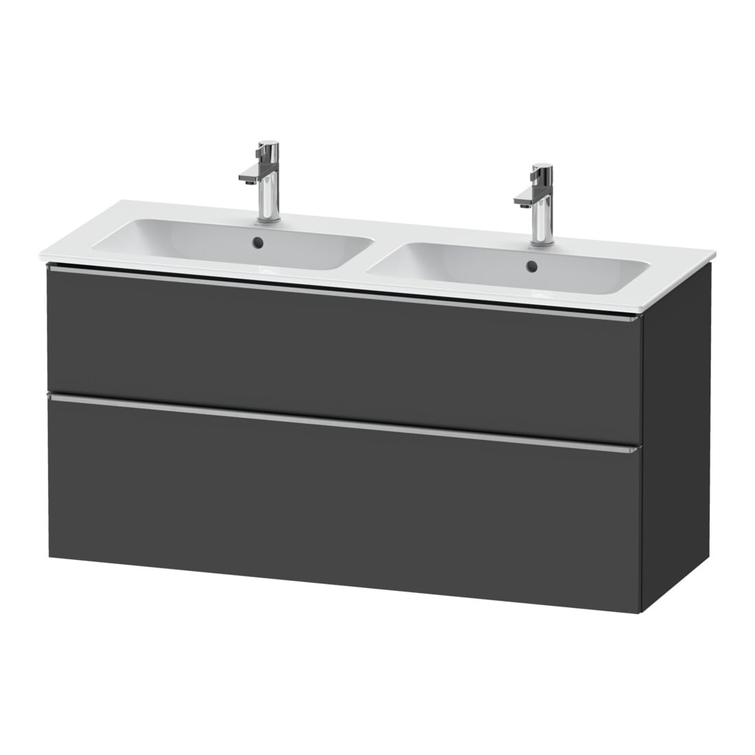 Duravit Meuble sous lavabo D-Neo 128x46,2 cm, 1 porte, 1 tiroir, gris mat