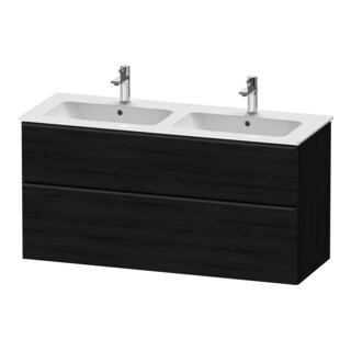 Duravit Meuble sous-lavabo D-Neo 128x46,2 cm, 1 porte, 1 tiroir, noir/anthracite