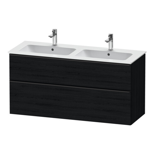 Duravit Meuble sous-lavabo D-Neo 128x46,2 cm, 1 porte, 1 tiroir, noir/anthracite