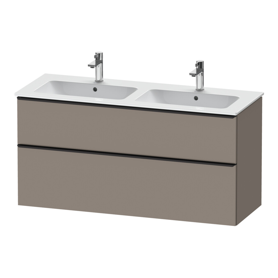 Duravit Meuble sous-lavabo D-Neo 128x46,2 cm, 1 porte, 1 tiroir, noir/Bas ma