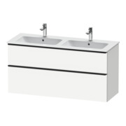 Duravit Meuble sous lavabo D-Neo 128x46,2 cm, 1 porte, 1 tiroir, noir/blanc mat-1