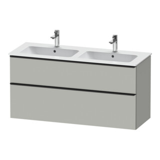 Duravit Meuble sous-lavabo D-Neo 128x46,2 cm, 1 porte, 1 tiroir, noir/gris mat