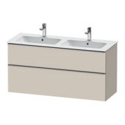 Duravit Meuble sous lavabo D-Neo 128x46,2 cm, 1 porte, 1 tiroir, Taupe mat