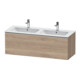 Duravit Meuble sous-lavabo D-Neo 128x46,2x44 cm, 1 tiroir, blanc, marbre œuf-1