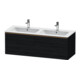 Duravit Meuble sous lavabo D-Neo 128x46,2x44 cm, 1 tiroir, chêne noir-1