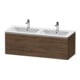 Duravit Meuble sous-lavabo D-Neo 128x46,2x44 cm, 1 tiroir, wd, chr/noisette foncé-1