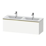 Duravit Meuble sous lavabo D-Neo 128x46,2x44 cm, 1 tiroir, wd, doré poli/blanc mat