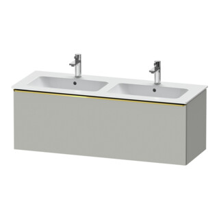 Duravit Meuble sous lavabo D-Neo 128x46,2x44 cm, 1 tiroir, wd, doré poli/gris mat