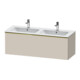 Duravit Meuble sous lavabo D-Neo 128x46,2x44 cm, 1 tiroir, wd, doré poli/Taupe ma-1
