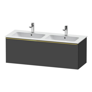 Duravit Meuble sous-lavabo D-Neo 128x46,2x44 cm, 1 tiroir, wd, g pol/Graphit ma