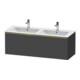 Duravit Meuble sous-lavabo D-Neo 128x46,2x44 cm, 1 tiroir, wd, g pol/Graphit ma-1