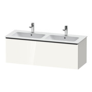 Duravit Meuble sous lavabo D-Neo 128x46,2x44 cm, 1 tiroir, wd, noir/blanc brillant