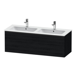 Duravit Meuble sous-lavabo D-Neo 128x46,2x44 cm, 1 tiroir, wd, noir/chêne sw