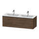 Duravit Meuble sous lavabo D-Neo 128x46,2x44cm, 1 tiroir, blanc/noisette foncé-1