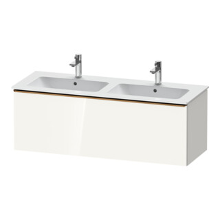 Duravit Meuble sous lavabo D-Neo 128x46,2x44cm, 1 tiroir, bois, bronze brillant/blanc brillant