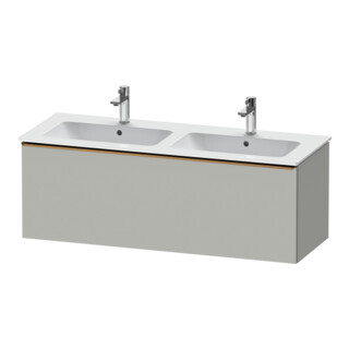 Duravit Meuble sous lavabo D-Neo 128x46,2x44cm, 1 tiroir, wd, bronze mat/gris