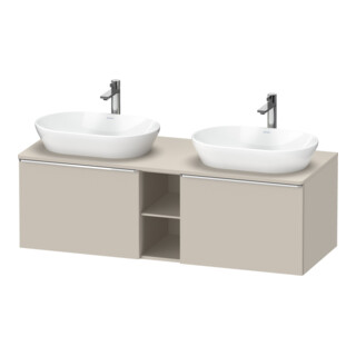 Duravit Meuble sous-lavabo D-Neo 140x55 cm, 2 tiroirs, 1 porte, B bs, chr/Taupe ma