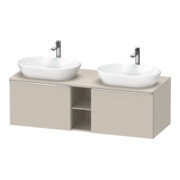 Duravit Meuble sous-lavabo D-Neo 140x55 cm, 2 tiroirs, 1 porte, B bs, chr/Taupe ma