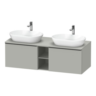 Duravit Meuble sous-lavabo D-Neo 140x55 cm, 2 tiroirs, 1 porte, B bs, noir/gris ma