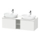 Duravit Meuble sous-lavabo D-Neo 140x55 cm, 2 tiroirs, 1 porte, B double face, chr/blanc mat-1