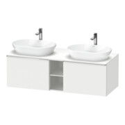 Duravit Meuble sous-lavabo D-Neo 140x55 cm, 2 tiroirs, 1 porte, B double face, chr/blanc mat