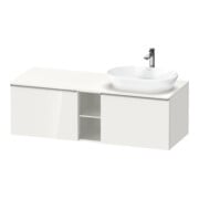 Duravit Meuble sous-lavabo D-Neo 140x55 cm, 2 tiroirs, 1 porte, B droite, blanc brillant
