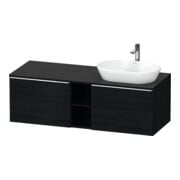 Duravit Meuble sous lavabo D-Neo 140x55 cm, 2 tiroirs, 1 porte, B droite, chr/chêne noir