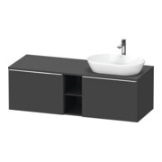 Duravit Meuble sous-lavabo D-Neo 140x55 cm, 2 tiroirs, 1 porte, B droite, chr/Grap ma