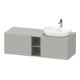 Duravit Meuble sous lavabo D-Neo 140x55 cm, 2 tiroirs, 1 porte, B droite, chrome/béton ma-1