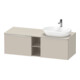 Duravit Meuble sous-lavabo D-Neo 140x55 cm, 2 tiroirs, 1 porte, B droite, chromé/taupe mat-1