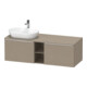 Duravit Meuble sous lavabo D-Neo 140x55 cm, 2 tiroirs, 1 porte, B gauche, chrome/lin-1