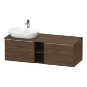 Duravit Meuble sous-lavabo D-Neo 140x55 cm, 2 tiroirs, 1 porte, B L, ES chêne foncé/naturel