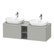 Duravit Meuble sous lavabo D-Neo 140x55 cm, 2 tiroirs, 1 porte, béton/chrome