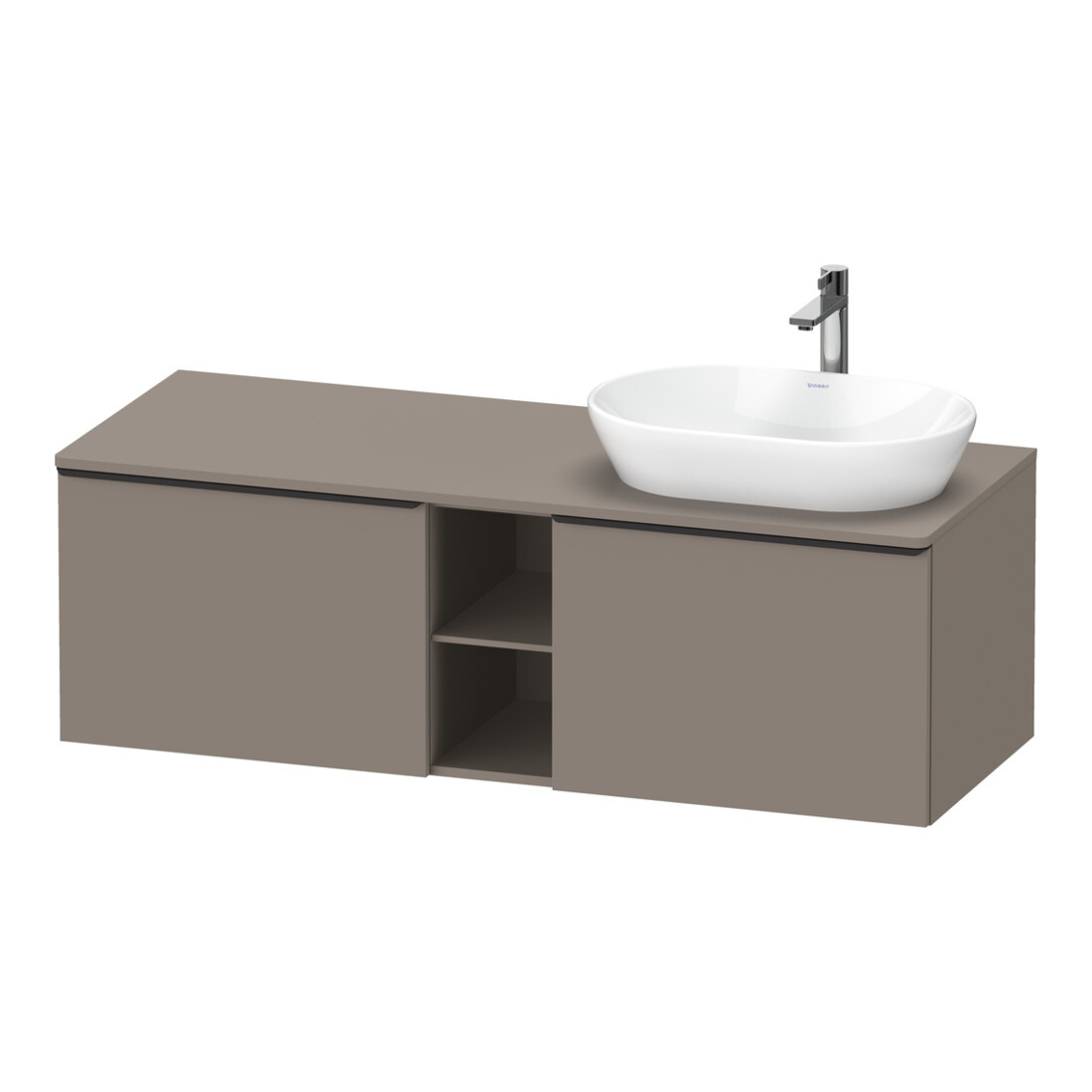 Duravit Meuble sous lavabo D-Neo 140x55 cm, 2 tiroirs, 1 porte, blanc/Bas ma