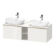 Duravit Meuble sous-lavabo D-Neo 140x55 cm, 2 tiroirs, 1 porte, blanc brillant-1