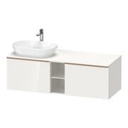 Duravit Meuble sous-lavabo D-Neo 140x55 cm, 2 tiroirs, 1 porte, blanc brillant