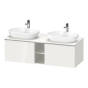 Duravit Meuble sous-lavabo D-Neo 140x55 cm, 2 tiroirs, 1 porte, blanc brillant-1