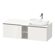 Duravit Meuble sous lavabo D-Neo 140x55 cm, 2 tiroirs, 1 porte, blanc brillant-1