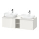 Duravit Meuble sous lavabo D-Neo 140x55 cm, 2 tiroirs, 1 porte, blanc/chrome brillant-1