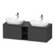 Duravit Meuble sous lavabo D-Neo 140x55 cm, 2 tiroirs, 1 porte, blanc/Grap ma-1