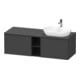Duravit Meuble sous-lavabo D-Neo 140x55 cm, 2 tiroirs, 1 porte, blanc/Grap ma-1