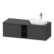 Duravit Meuble sous-lavabo D-Neo 140x55 cm, 2 tiroirs, 1 porte, blanc/Grap ma