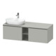Duravit Meuble sous-lavabo D-Neo 140x55 cm, 2 tiroirs, 1 porte, blanc/gris mat-1