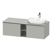 Duravit Meuble sous-lavabo D-Neo 140x55 cm, 2 tiroirs, 1 porte, blanc/gris mat