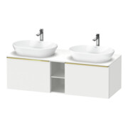 Duravit Meuble sous-lavabo D-Neo 140x55 cm, 2 tiroirs, 1 porte, blanc laqué/polyester-1