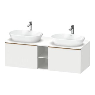 Duravit Meuble sous-lavabo D-Neo 140x55 cm, 2 tiroirs, 1 porte, blanc mat