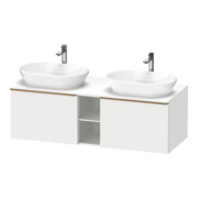 Duravit Meuble sous-lavabo D-Neo 140x55 cm, 2 tiroirs, 1 porte, blanc mat