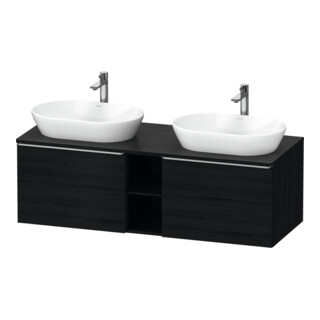 Duravit Meuble sous lavabo D-Neo 140x55 cm, 2 tiroirs, 1 porte, blanc mat/éclat blanc
