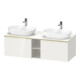 Duravit Meuble sous-lavabo D-Neo 140x55 cm, 2 tiroirs, 1 porte, blanc poli/brillant-1